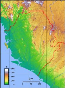 Sierra Leone Topography